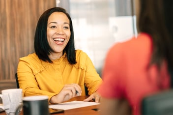 Two women in a job interview