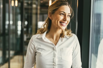 Woman smiling in office