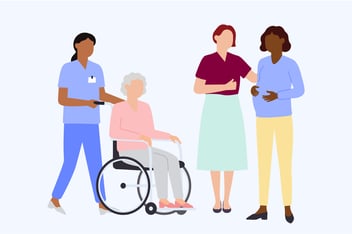 caregivers and a group of people