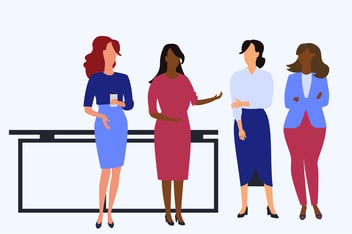 illustration of four women talking