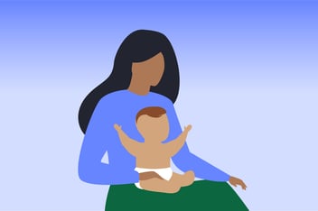 woman with a baby