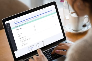Woman viewing her Talent Profile on her laptop