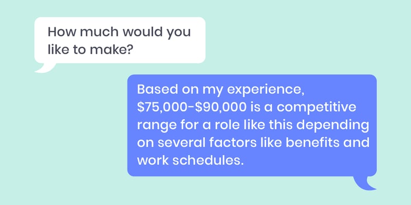 Answering how much you would like to make